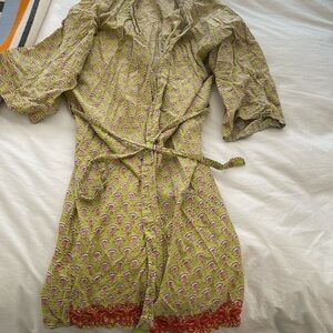 Colorful robe with tie